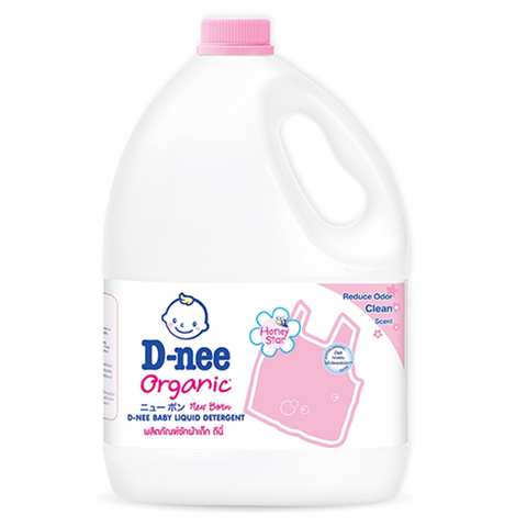 Nước giặt quần áo em bé Dnee Hồng hương phấn can 3 lít
