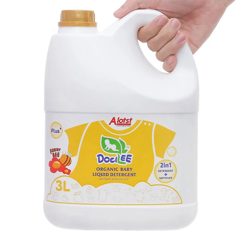 Nước giặt xả quần áo em bé Thái Lan Docilee Organic 3000ml (Tím)