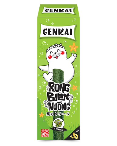 Rong Biển Nướng GENKAI Cuộn Vị Tự Nhiên 18g (1Y+)