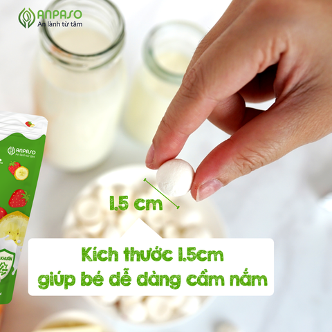 Sữa chua sấy tự nhiên Anpaso vị Dâu Tây 20g (8M+)