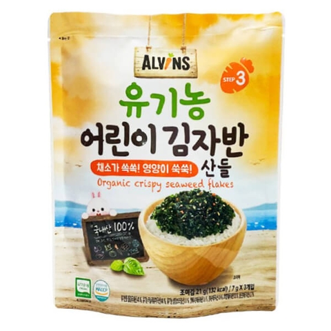 Rong biển hữu cơ rắc cơm vị Rau Củ Alvins 21g (12M+)