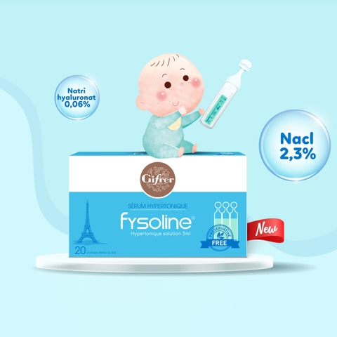 Nước muối Kháng viêm Gifrer Septinasal Pháp hộp 20 ống x 5ml (Tép vàng) 0m+