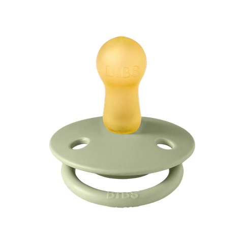 Ty ngậm núm tròn cao su tự nhiên BIBS Pacifier De Lux Latex Size 2 (trên 6 tháng), Sage