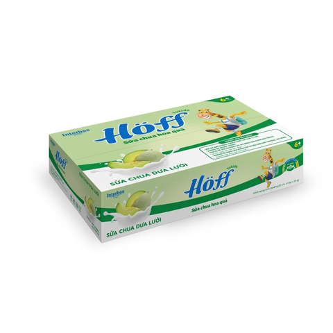 Sữa chua hoa quả Hoff vị dưa lưới vỉ 4x55g