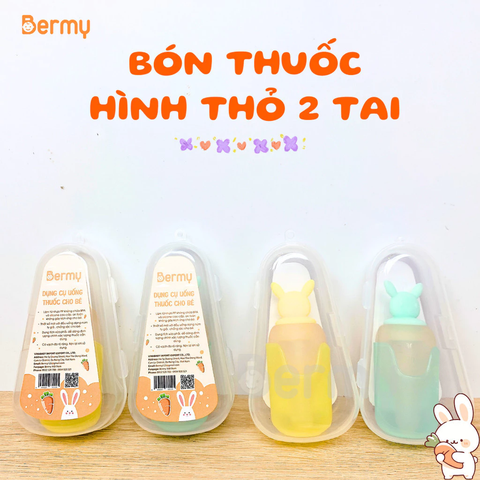 Dụng cụ bón thuốc uống thuốc Bermy hình thỏ