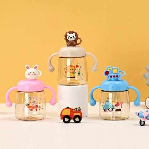 Bình tập hút hoạt hình Happy 250ml