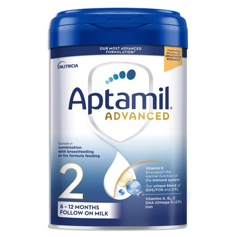 Sữa Aptamil Advanced số 2, 800g của Anh cho trẻ từ 6-12 tháng