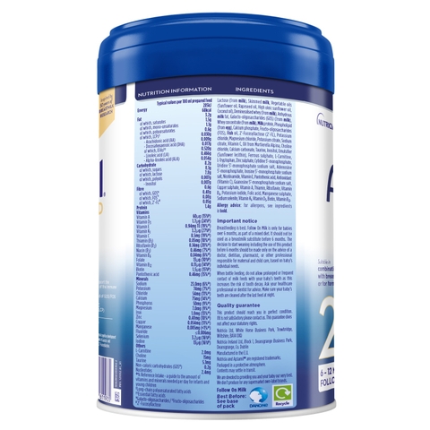 Sữa Aptamil Advanced số 2, 800g của Anh cho trẻ từ 6-12 tháng
