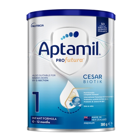 Sữa Aptamil Profutura Cesarbiotik New Zealand số 1, 380g dành cho bé 0 - 12 tháng tuổi