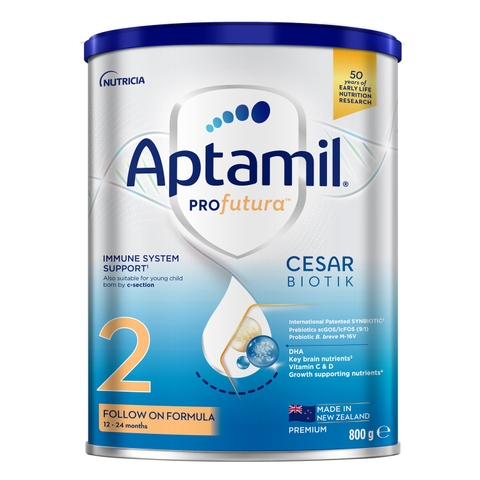 Sữa Aptamil Profutura Cesarbiotik New Zealand số 2, 800g dành cho bé 12 - 24 tháng tuổi