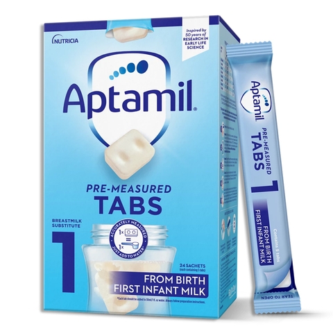 Sữa Aptamil thanh Pre Measured Tabs số 1 (24 thanh) cho bé 0-6 tháng