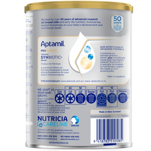 Sữa Aptamil Profutura Úc số 2, 800g tem BẮC NAM (cho bé 6-12 tháng)