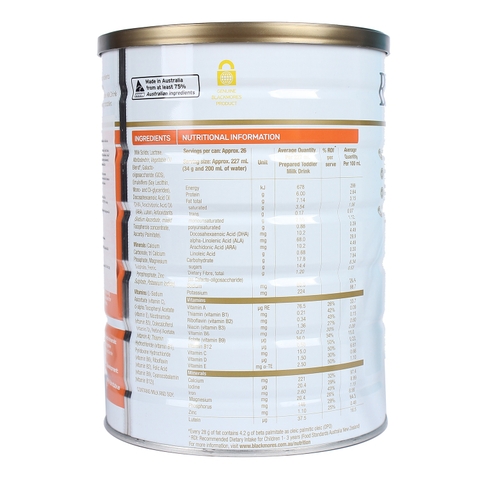 Sữa Blackmores số 3 Toddler 900g (>12 tháng)