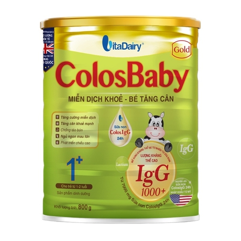 Sữa bột Colosbaby gold 1+ 800g tăng cường hệ miễn dịch cho bé 1-2 tuổi