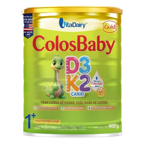 Sữa bột Colosbaby Gold D3K2 1+ 800g dành cho bé 1-2 tuổi