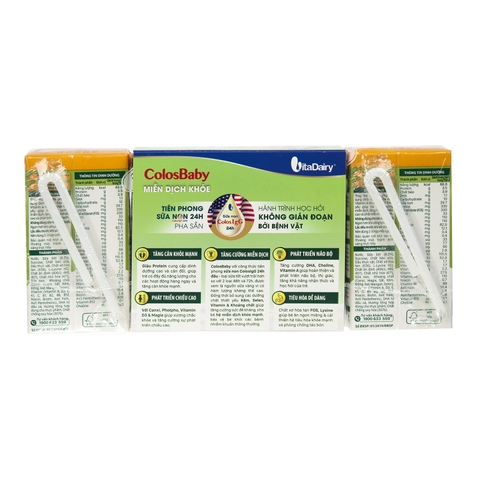 Sữa bột pha sẵn Colosbaby Gold 110ml tăng cường hệ miễn dịch cho bé 1-3 tuổi (vỉ 4 hộp)