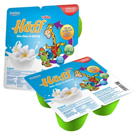 Sữa chua có đường Hoff vị nguyên bản 4x55g