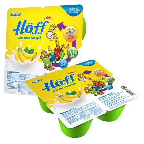 Sữa chua hoa quả Hoff vị chuối 4x55g