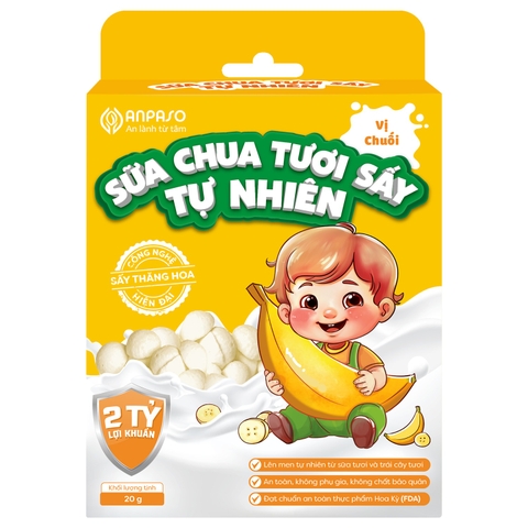 Sữa chua sấy tự nhiên Anpaso vị chuối 20g