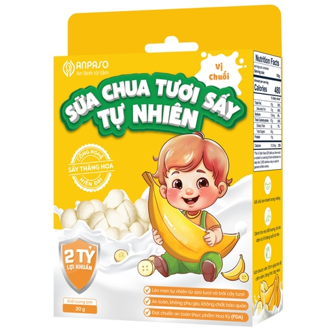 Sữa chua sấy tự nhiên Anpaso vị chuối 20g