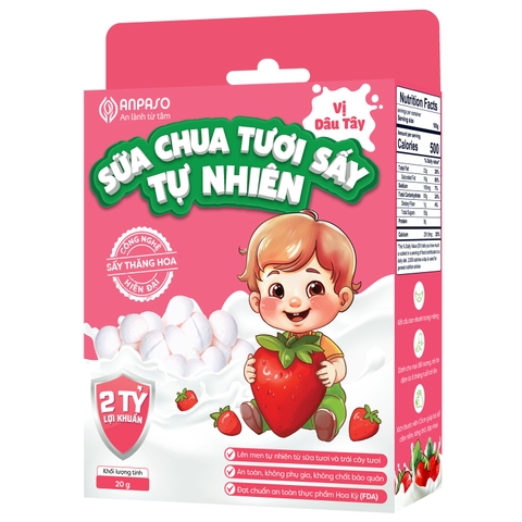 Sữa chua sấy tự nhiên Anpaso vị dâu tây 20g