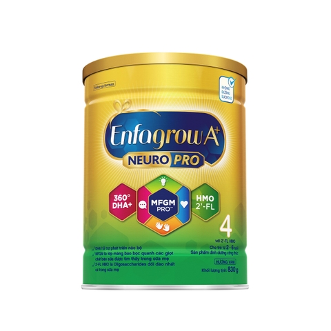 Sữa Enfagrow A+ Neuropro HMO số 4 vị thanh mát 830g (2-6 tuổi)