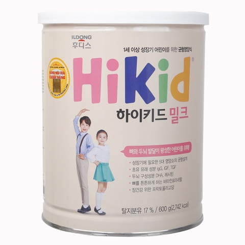 Sữa Hikid vị Vani 600g (cho bé 1 - 9 tuổi)
