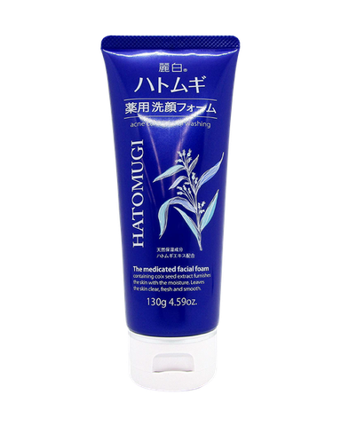 Sữa rửa mặt ngừa mụn, trắng da Hatomugi Nhật Bản 130g (Xanh)