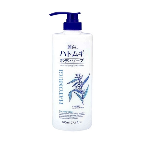 Sữa tắm ý dĩ sáng da Reihaku Hatomugi Body Soap 800ml (Trắng)