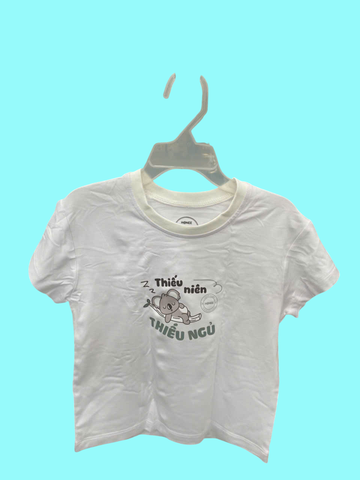 Áo T shirt Thiếu niên thiếu ngủ  Hrnee màu trắng sứ (3-4Y)