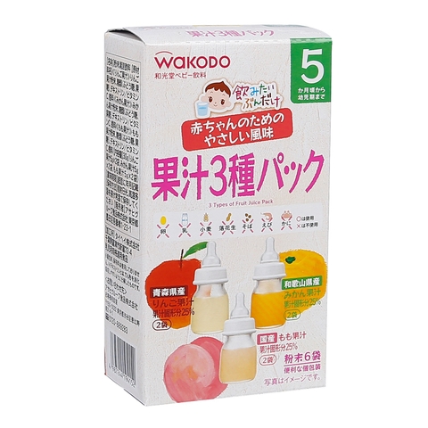 Trà Wakodo vị Hoa Quả cho bé trên 5 tháng (hộp 6 gói)