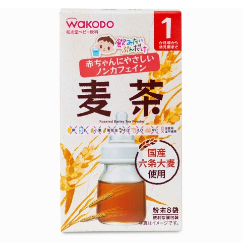 Trà Wakodo vị Lúa Mạch cho bé trên 1 tháng (hộp 8 gói)