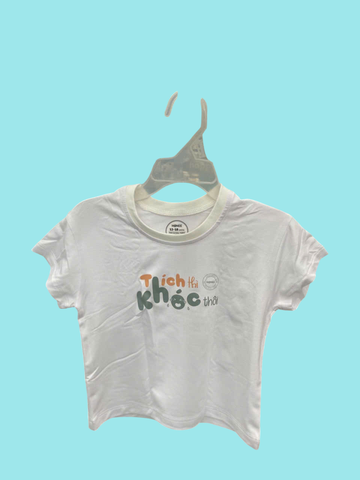 Áo T shirt Thích thì khóc thôi  Hrnee (Trắng sứ)