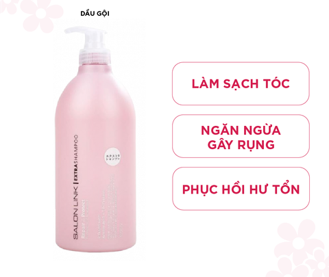Dầu gội Kumano Salon Link Extra Nhật Bản 1000ml (hồng nhạt)