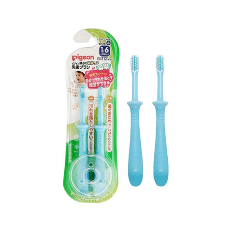 Bàn chải đánh răng trẻ em Pigeon Xanh (Set 2 cái)