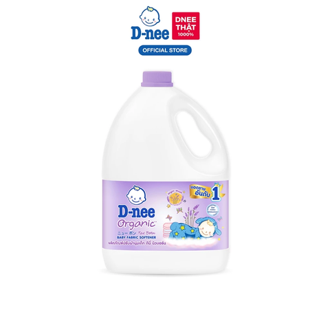 Nước xả mềm quần áo em bé màu tím can 2.8 lít