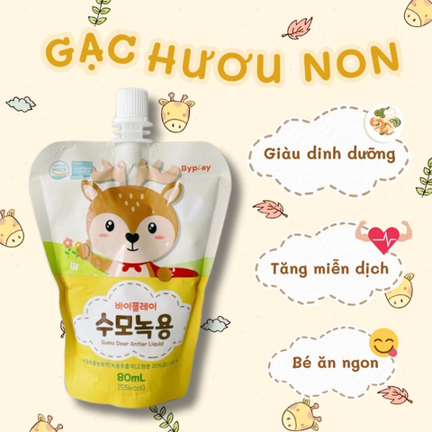 Gạc hươu non tăng cân Sumo Hàn Quốc cho bé trên 12 tháng (80ml)