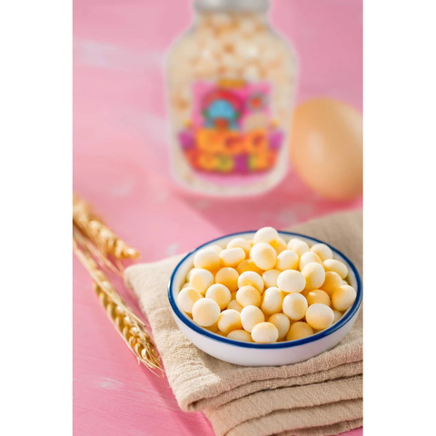 Bánh Bi Trứng Mini IBO Vị Dâu (màu Hồng) 100G (6M+)