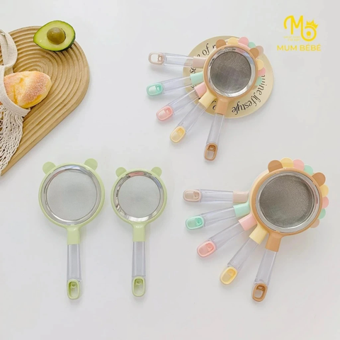 Rây lọc inox gấu Mumbebe cao cấp cho bé