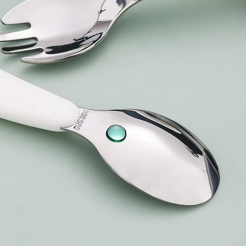 Set thìa, dĩa inox tập ăn dặm cho bé Mama Baby