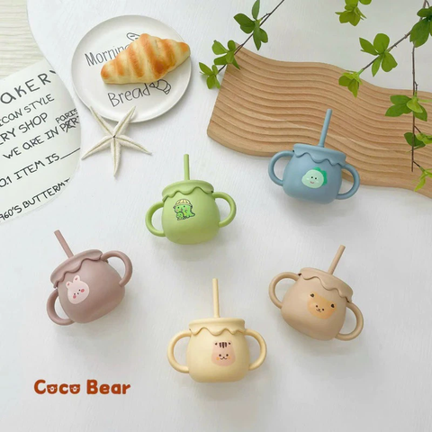 Cốc tập uống silicone Cocobear (màu ngẫu nhiên)