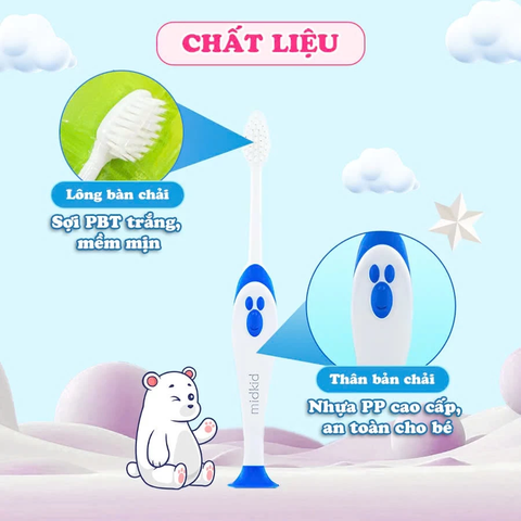 Bàn chải đánh răng Midkid (cho bé trên 1 tuổi)