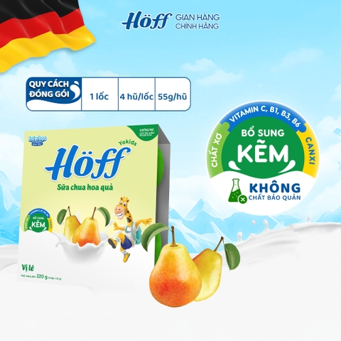 Sữa chua hoa quả Hoff vị lê 4x55g