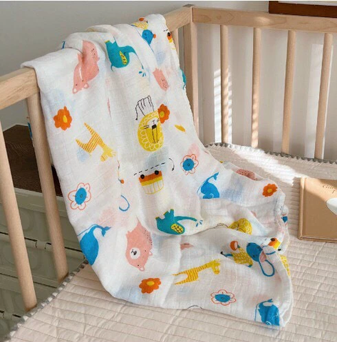 Khăn tắm xô nhăn Manny 6 lớp 100x110cm (họa tiết ngẫu nhiên)