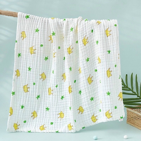 Khăn tắm xô nhăn Manny 6 lớp 100x110cm (họa tiết ngẫu nhiên)