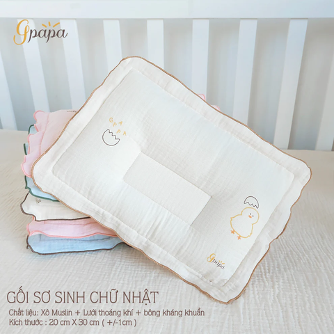 Gối Sơ Sinh Chữ Nhật Gpapa Goodmama (20x30)