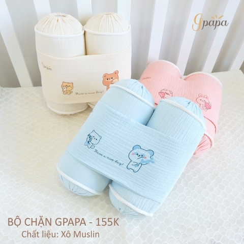 Bộ Chặn Vải Xô Muslin Gpapa Cho Bé Sơ Sinh