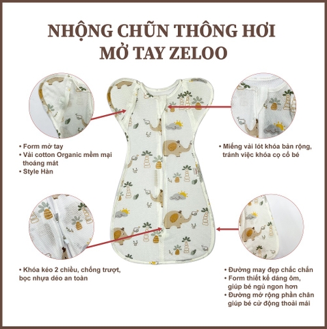 Nhộng Chũn Thông Hơi Mở Tay Zeloo