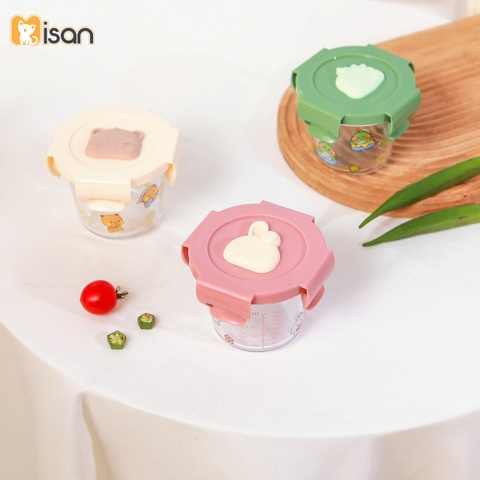 Hộp trữ thức ăn Misan nắp khóa kín dáng tròn MS0037B