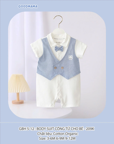 Body suit Công Tử Cho Bé GBH5-12 Goodmama
